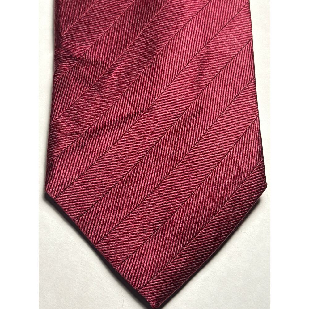 Tie‎ Bar Herringbone Wish Burgundy Maroon Traditional Tie